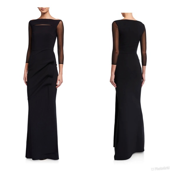 Chiara Boni Dresses & Skirts - Chiara Boni La Petite Robe Kate Illusion Gown w/ Front Cutout